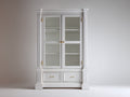 Vetrina-Legno-Vetro-105x43x195 cm-Bianco-Stile neoclassico