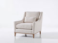 Poltrona - tessuto strutturato - 80x77x91 cm - beige - stile contemporaneo