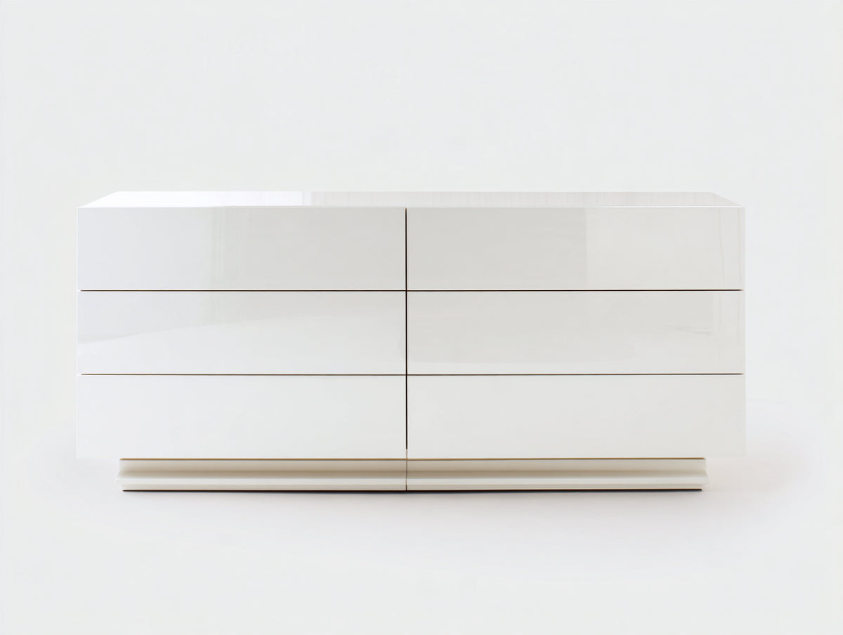 Cassettiera-Legno-180x45x78 cm-Bianco-Stile moderno