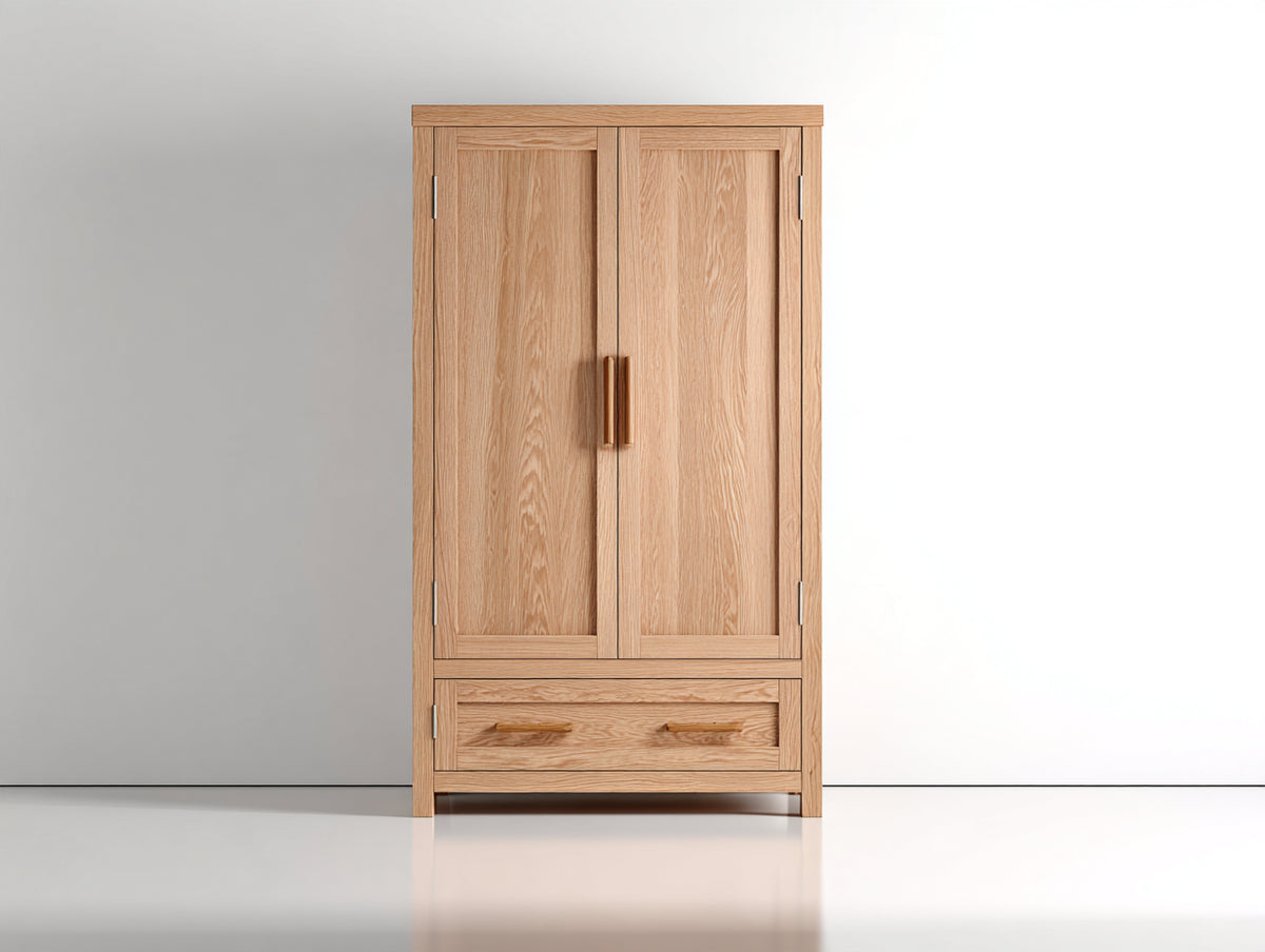 Armadio-Legno-100x55x190 cm-Naturale-Stile moderno