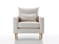 Poltrona - tessuto strutturato - 84x80x90 cm - crema - stile moderno