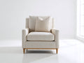 Poltrona - tessuto strutturato - 82x79x88 cm - beige chiaro - stile moderno