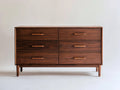 Cassettiera-Legno-165x45x82 cm-Noce-Stile moderno metà secolo